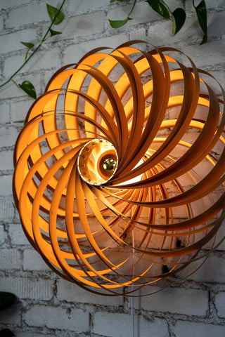 Wandleuchte 'Veneria' aus Kirschbaumholz 70 cm Gofurnit