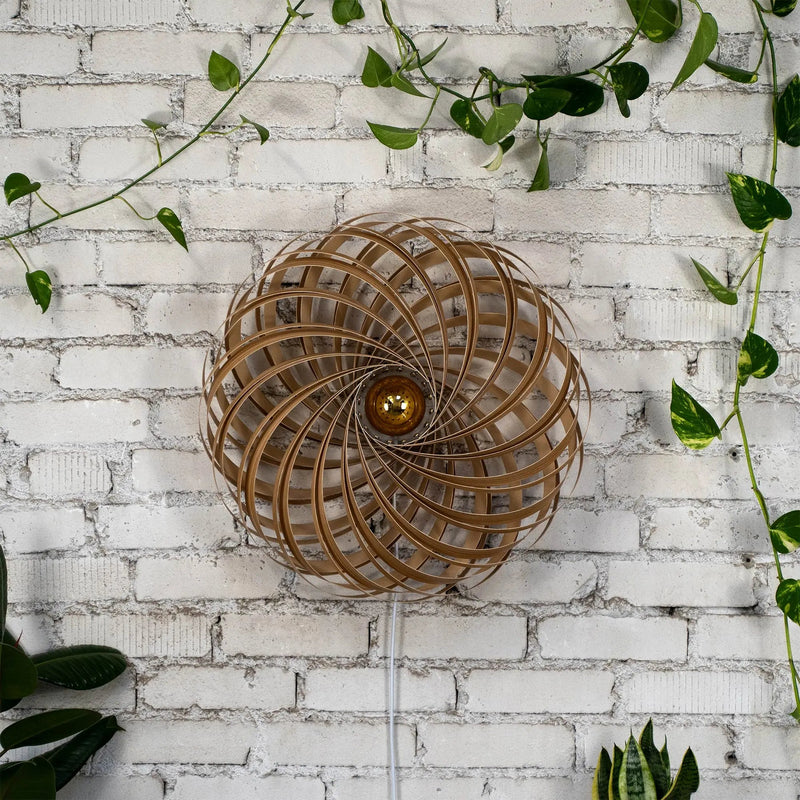Veneria Wall Lamp – Handcrafted from Olive Ash, 60 cm | FSC-certified — Ansicht 2
