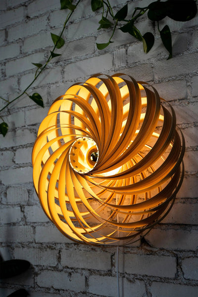 Veneria Wall Lamp – Handcrafted from Olive Ash, 60 cm | FSC-certified