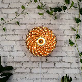 Wandleuchte 'Veneria' aus Kirschbaumholz 50 cm Gofurnit