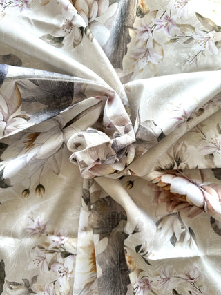 Bettwäsche-Set Wasserlilien – 100% mercerisierte Baumwolle | Premium Satin 300 TC | bügelleicht