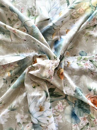 Bettwäsche-Set Wasserlilien – 100% mercerisierte Baumwolle | Premium Satin 300 TC | bügelleicht