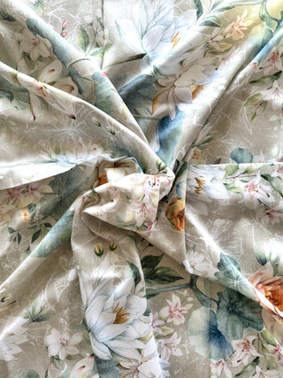 Bettwäsche-Set Wasserlilien – 100% mercerisierte Baumwolle | Premium Satin 300 TC | bügelleicht