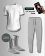 portance Grey-White Workout Bundle Plus | Anti-Odor Technology