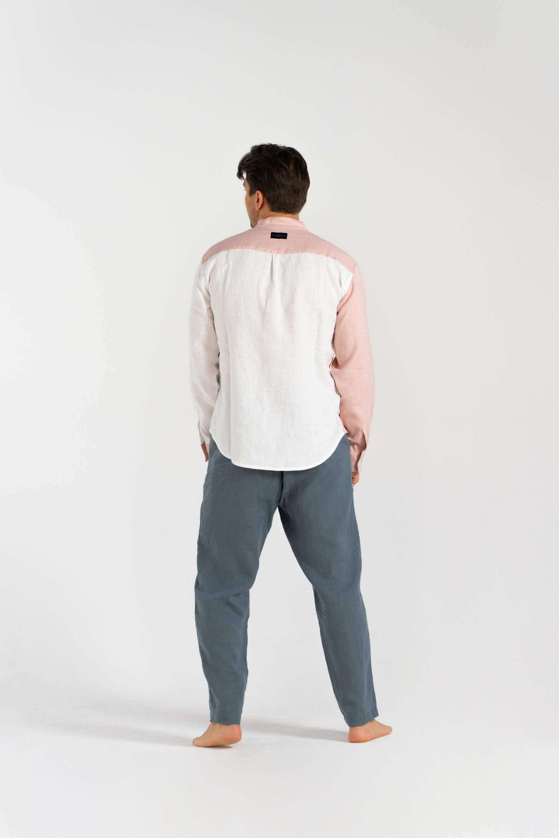 HACOYL HACOY Linen Dual Shirt – zweifarbig, 100 % Leinen — Ansicht 4
