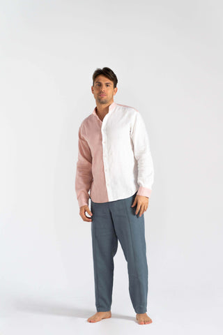 HACOYLinen Dual Shirt – Zweifarbig | 100 % Leinen | Luftig