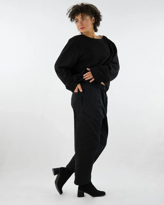 AdoTHO  | Boyfriend-Hose  |  aus Bio-Moleskin