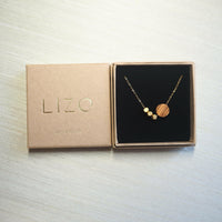 Short Necklace Olive Wood & Stainless Steel – handcrafted in Cologne — Ansicht 2