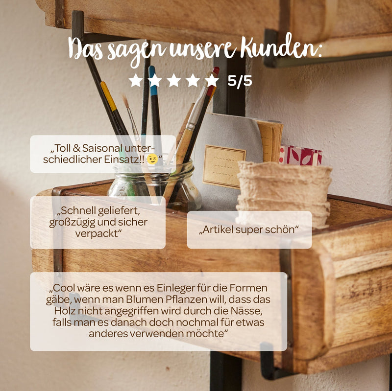 Set: 3 Brick Molds with Stand – Wood & Metal — Ansicht 6