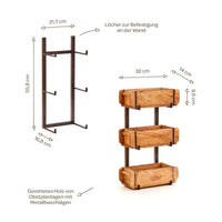 Set of 6 Brick Moulds with 2 Stands – Wooden Industrial Rack — Ansicht 5