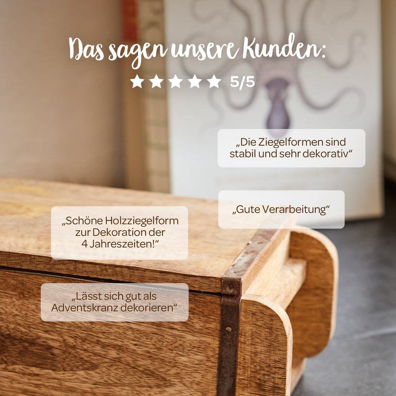 Long Brick Form with 2 Compartments – Wood, Handmade — Ansicht 10