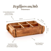 Ziegelform mit 6 Fächern – Massivholz Vintage — Ansicht 6