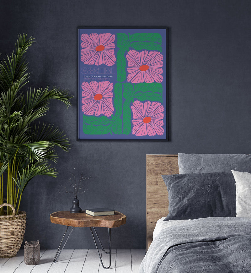 Gemini Zodiac Sign Art Poster – Zwillinge Sternzeichen Fine Art Print Canvas — Ansicht 2