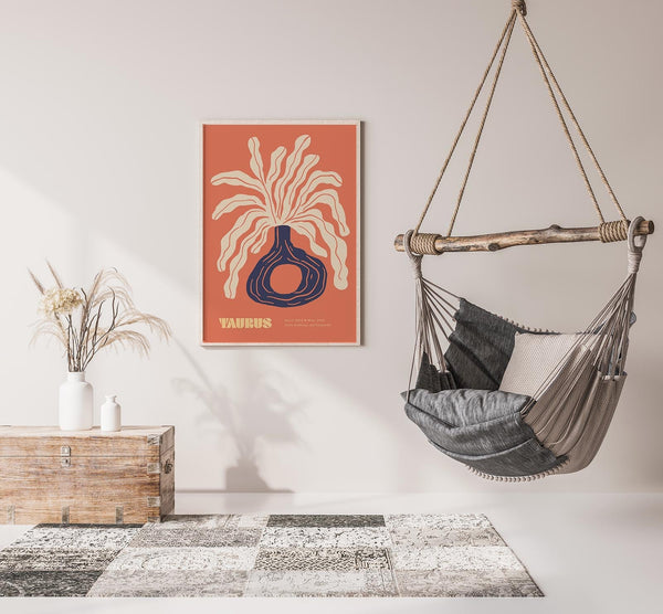 Taurus Zodiac Sign Art Poster – Hand-printed Berlin