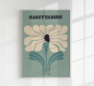 Sagittarius Zodiac Sign Art Poster – Hand-printed Berlin