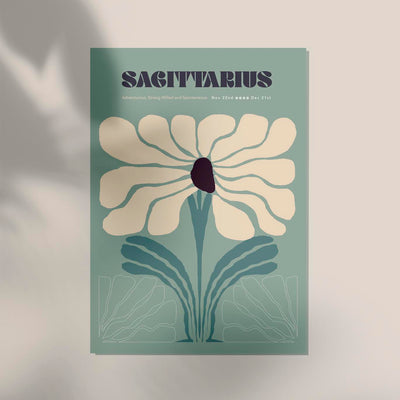 Sagitarius Zodiac Sign Art Poster – Handgedruckt Berlin