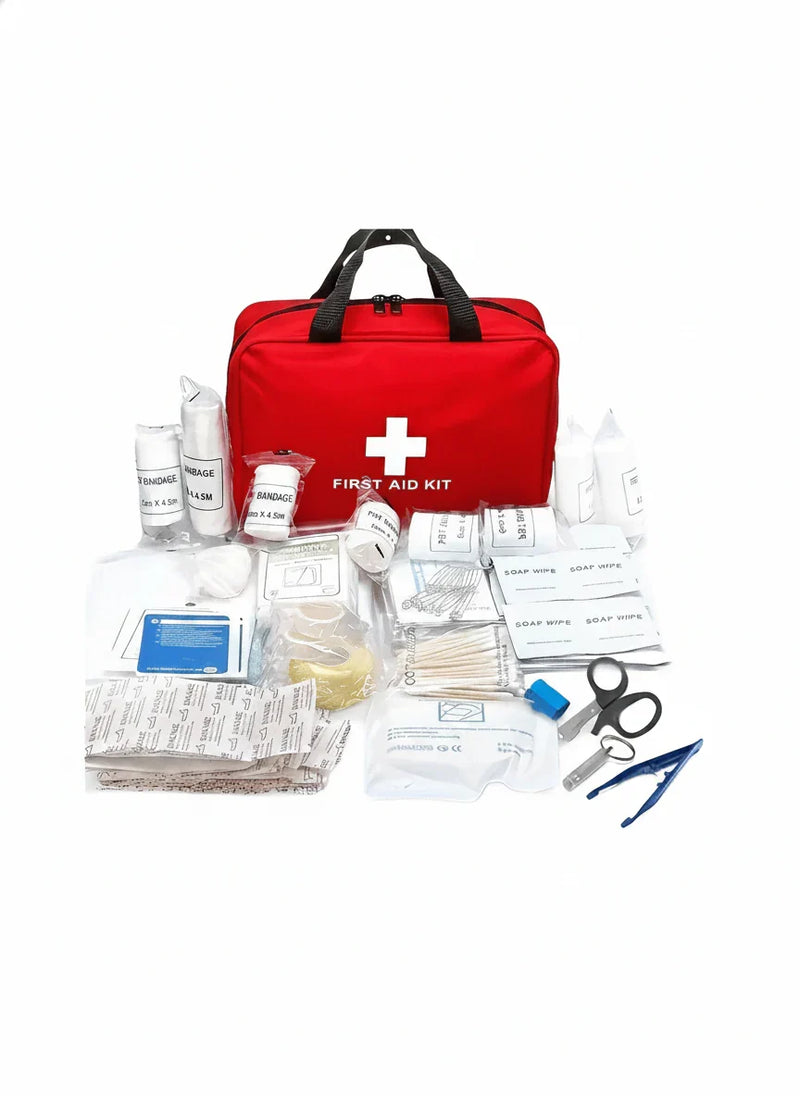 184pcs First Aid Kit, Multi-purpose Emergency Kit Supplies Portable Medical Bag, For Outdoor Hiking, Camping And More — Ansicht 2