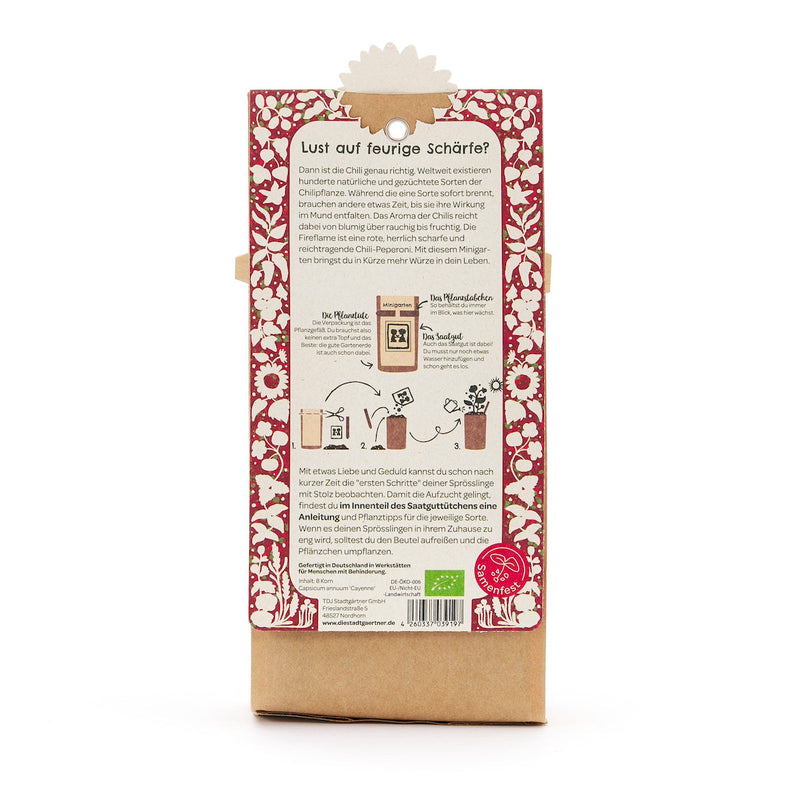 Mini Garden Organic Chili Grow Kit – highly germinable seeds & growing soil — Ansicht 3