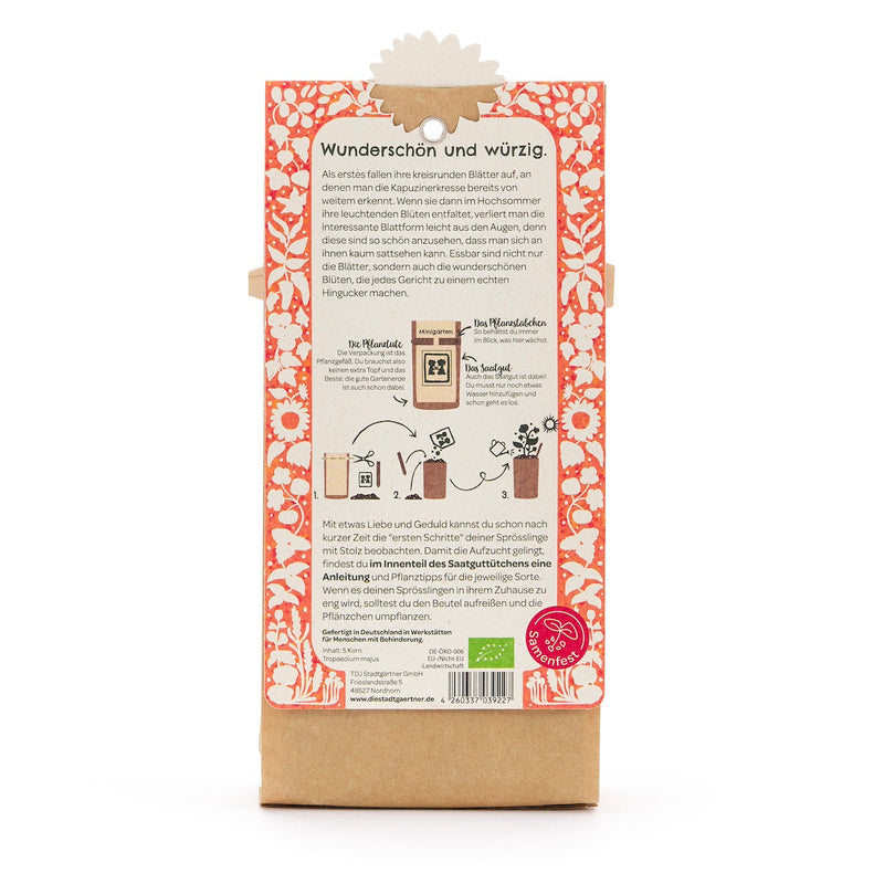 Mini Garden Organic Nasturtium Seed Kit – Die Stadtgärtner — Ansicht 3