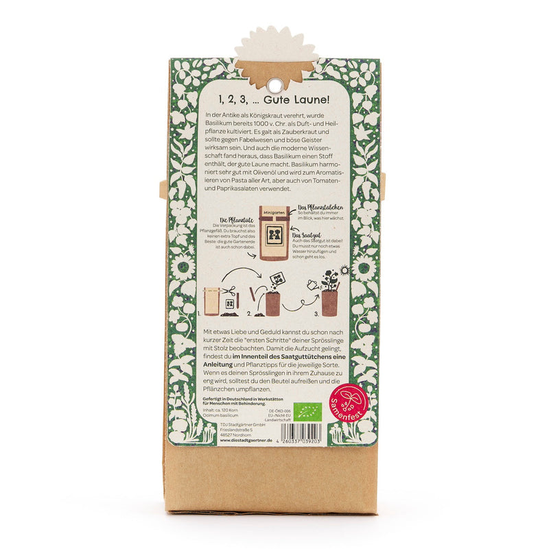 Mini Garden Organic Basil Grow Kit – All-in-one Kit — Ansicht 3