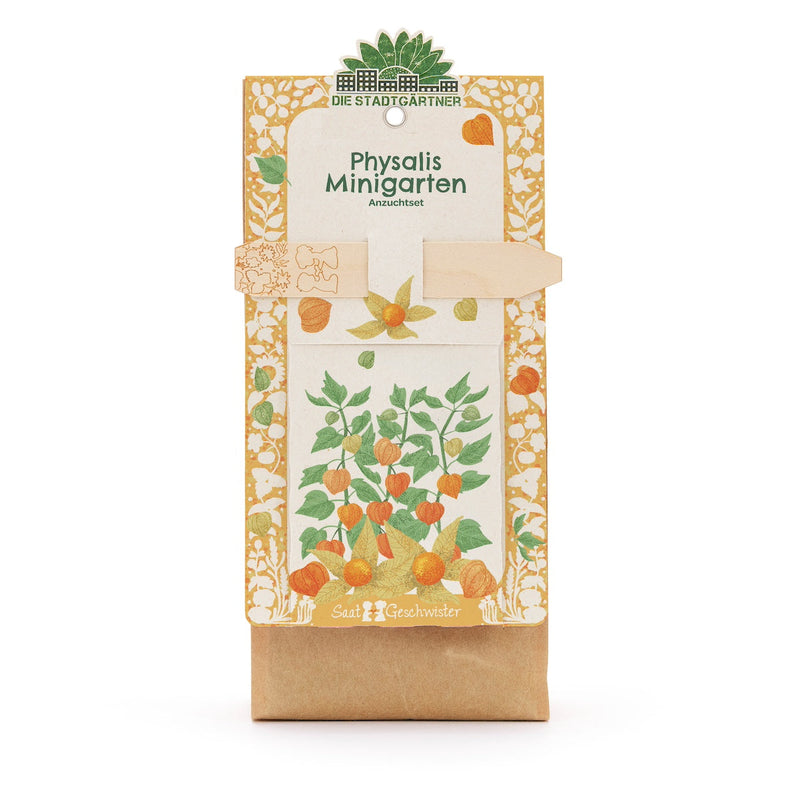 Mini-Garden Organic Physalis Growing Kit – Germinable Seeds, Potting Soil, Plant Markers — Ansicht 2