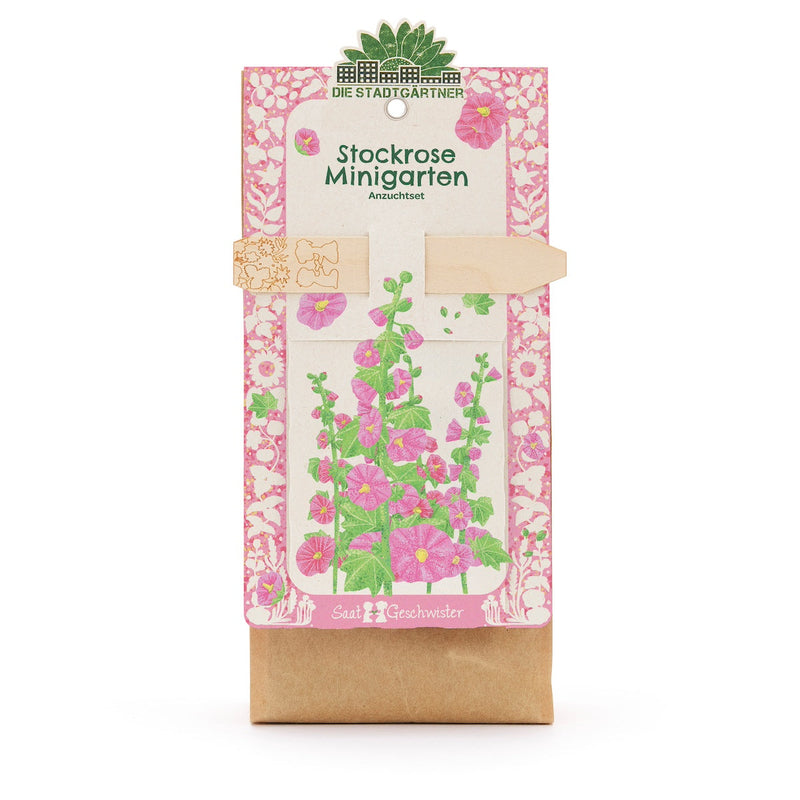 Hollyhock Mini Garden Growing Kit – High-Germination Seeds & Seed Starting Soil — Ansicht 2