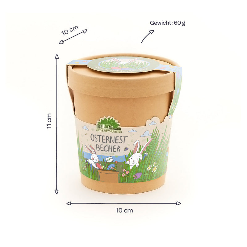 Osternest aus dem Becher – Anzuchtset Ostergras zum Selberpflanzen — Ansicht 5