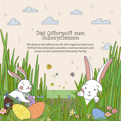 Osternest aus dem Becher – Anzuchtset Ostergras zum Selberpflanzen