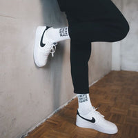 FCKAFDÉ Statement Socken weiß – Bio-Baumwolle, Made in EU — Ansicht 5