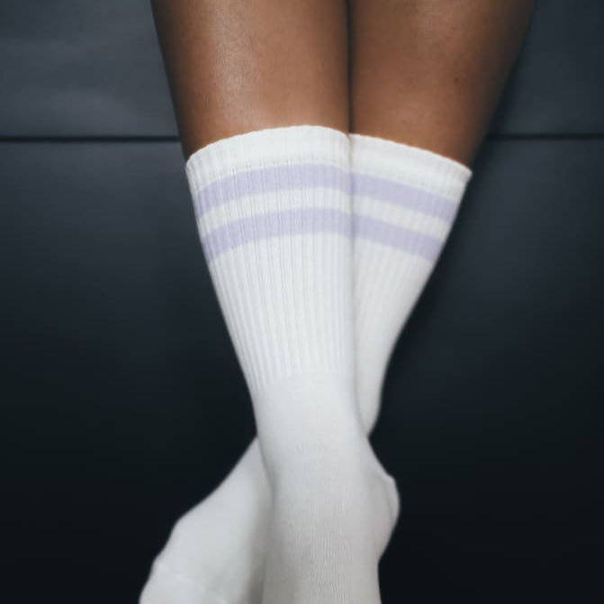lavender cream organic cotton socks – handmade in the EU — Ansicht 2