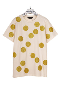 Balls Glitter Festive T-Shirt Unisex – 100 % Baumwolle mit Glitzer-Dots — Ansicht 3