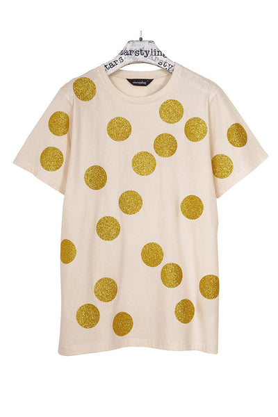 Balls Glitter Festive T-Shirt Unisex – 100 % Baumwolle mit Glitzer-Dots