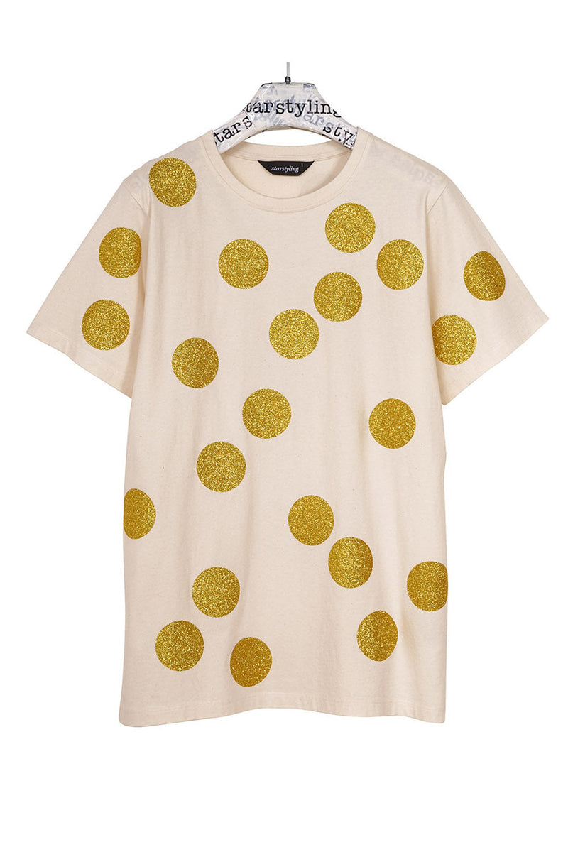 Balls Glitter Festive T-Shirt Unisex – 100 % Baumwolle mit Glitzer-Dots — Ansicht 3