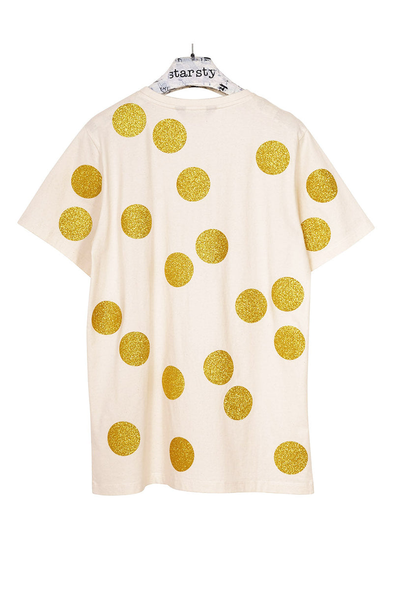 Balls Glitter Festive T-Shirt Unisex – 100 % Baumwolle mit Glitzer-Dots — Ansicht 7