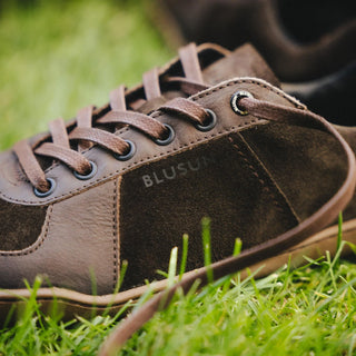 BLSN-200M Herren Barfußschuh | Elegant & Natürlich | Veloursleder & Nubuk