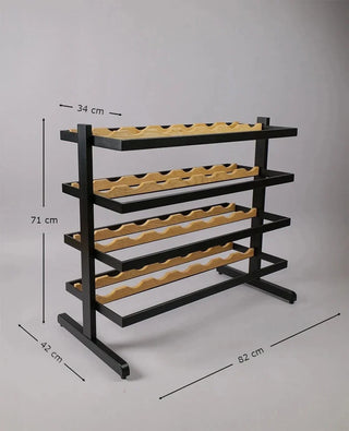 Barrique Weinregal von Siqual mit Maßangaben