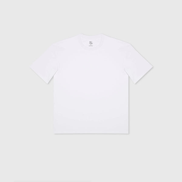 Basic Pima Tee N°2 White 100% Pima Cotton Relaxed Fit