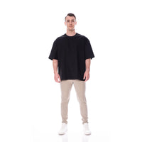 Basic Pima Tee N°3 Black – 100% Pima Cotton Oversized — Ansicht 3