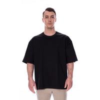 Basic Pima Tee N°3 Black – 100% Pima Cotton Oversized — Ansicht 4
