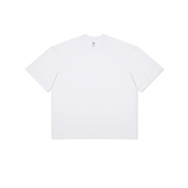 Basic Pima Tee N°3 White – 100% Pima Cotton Oversized — MUOM