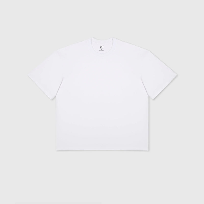 Basic Pima Tee N°3 White – 100% Pima Cotton Oversized — Ansicht 2