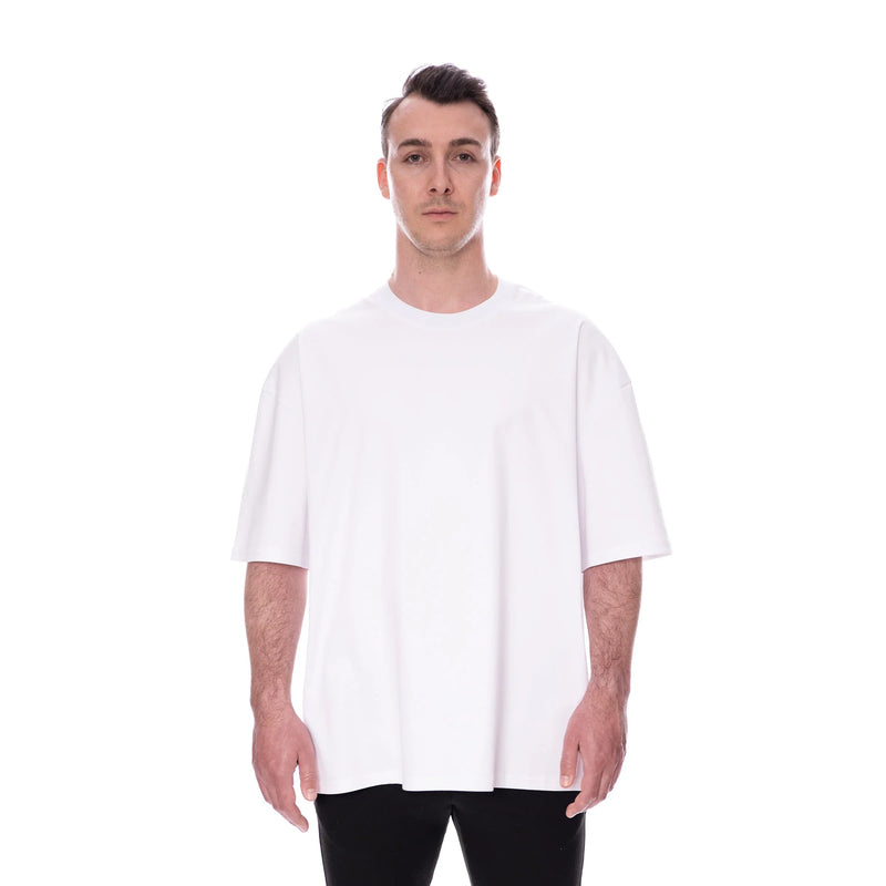 Basic Pima Tee N°3 White – 100% Pima Cotton Oversized — Ansicht 4
