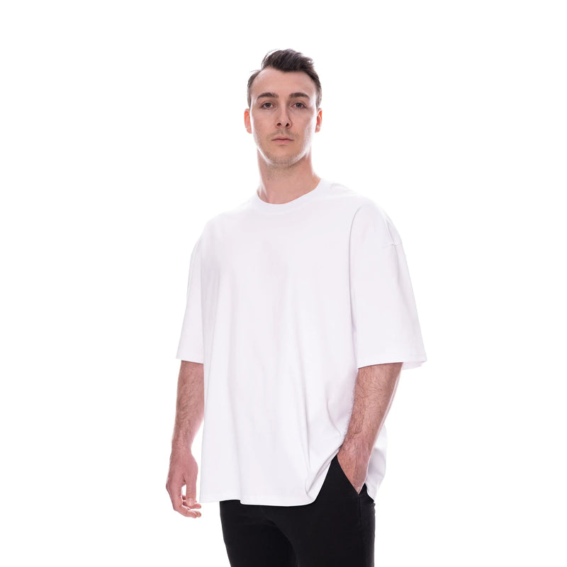 Basic Pima Tee N°3 White – 100% Pima Cotton Oversized — Ansicht 6