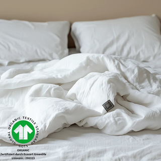 Villa Jade° Bio Bettwäsche Premium – Naturestyle Weiß | 2-teiliges Set | kbA Baumwolle
