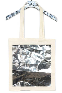 Big Square Tote – Cotton with Metallic Square — Ansicht 14