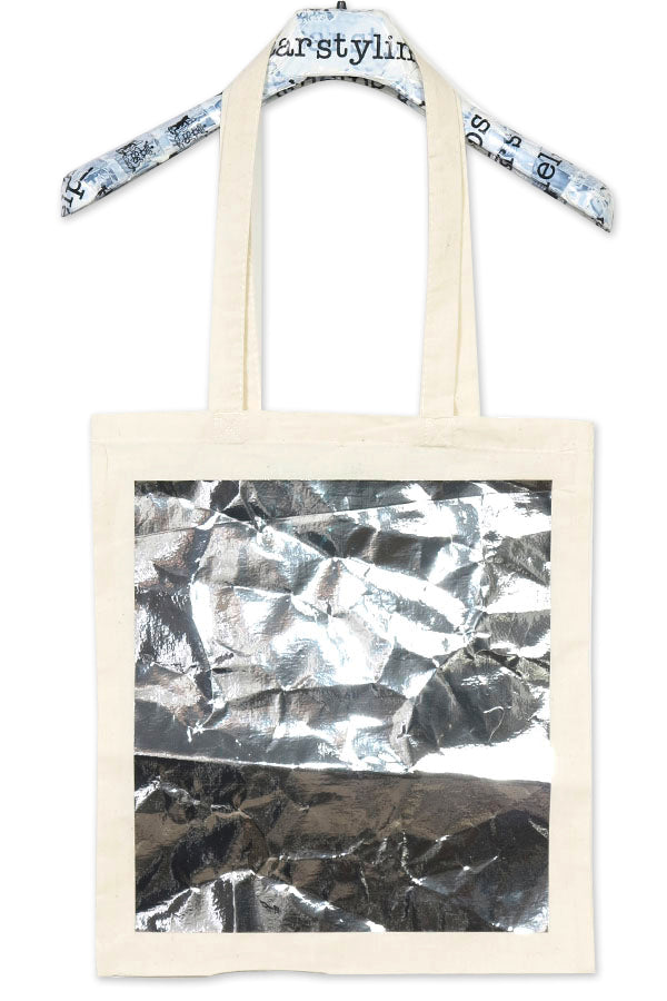 Big Square Tote – Cotton with Metallic Square — Ansicht 14