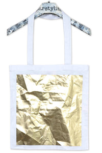 Big Square Tote – Cotton with Metallic Square — Ansicht 4