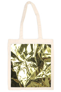 Big Square Tote – Cotton with Metallic Square — Ansicht 3