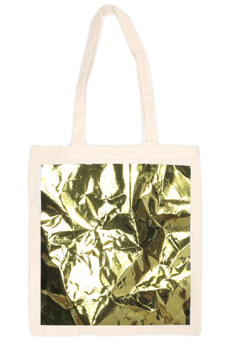 Big Square Tote – Cotton with Metallic Square — Ansicht 3