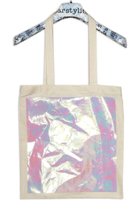 Big Square Tote – Cotton with Metallic Square — Ansicht 15